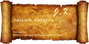 Janisch Katalin névjegykártya